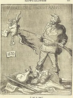 Newsprint Prints: A qui le tour?, 1870. Creator: Honore Daumier
