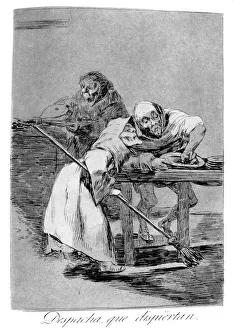 Drug Gallery: Be quick, they are waking up, 1799. Artist: Francisco Goya
