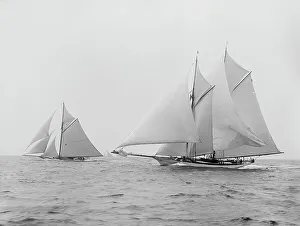 Ng Herreshoff Prints: Quickstep and Gloriana, August 6, 1892, 1892 Aug 6. Creator: Unknown