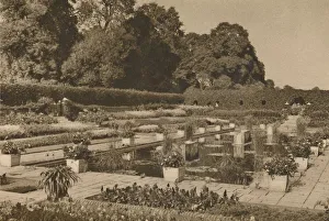 Kensington Prints: The Quiet of the Dutch Garden at Kensington Palace Guarded By Locked Gates, c1935
