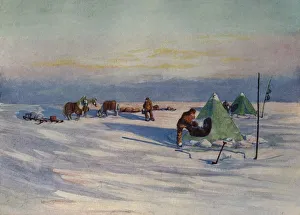 Camping Prints: A Quiet Evening on the Barrier, c1908, (1909). Artist: George Marston