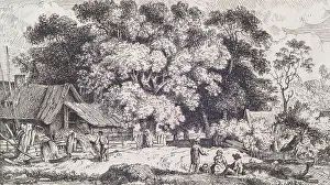 Homestead Prints: A Quiet Homestead, c1750-1800. Creator: Paul Sandby