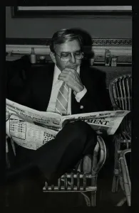 A quiet moment for trombonist Kai Winding at the Capital Radio Jazz Festival, London, 1979