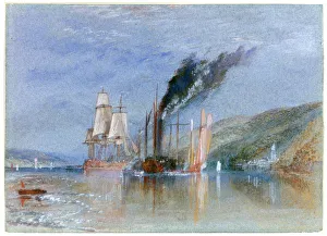 JMW Turner Collection: Between Quillebeuf and Villequier, c1832. Artist: JMW Turner