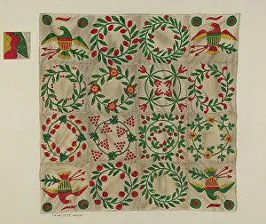Angus Charlotte Prints: Quilt, 1935/1942. Creator: Charlotte Angus