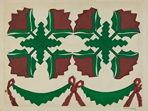 Appliqu And Xe9 Prints: Quilt, 1935 / 1942. Creator: Cornelius Frazier