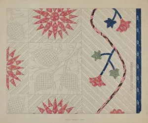 Stitching Prints: Quilt, 1937. Creator: Jacob Gielens
