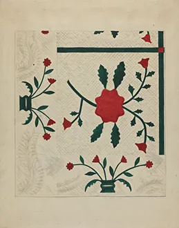 Stewart Robert Prints: Quilt, c. 1936. Creator: Robert Stewart
