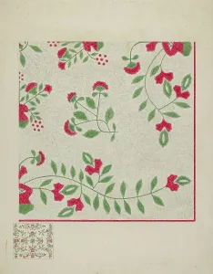 Bicolour Prints: Quilt, c. 1936. Creator: Therkel Anderson