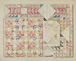 Stitching Prints: Quilt, c. 1937. Creator: Magnus S. Fossum