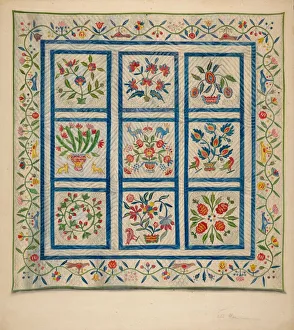 Quilt, c. 1937. Creator: Marie Alain