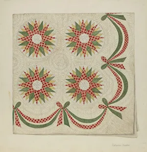 Fowler Catherine Prints: Quilt, c. 1939. Creator: Catherine Fowler