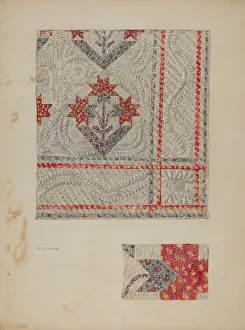 Quilting Prints: Quilt, c. 1941. Creator: Betty Jacob