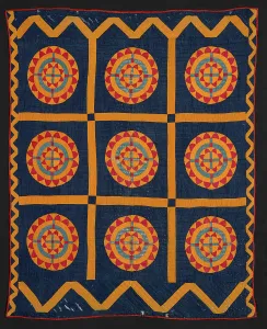 North American Prints: Quilt (Compass), about 1860. Creator: Anna M. Ledbetter