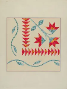 William Kieckhofel Prints: Quilt (Corner), c. 1940. Creator: William Kieckhofel