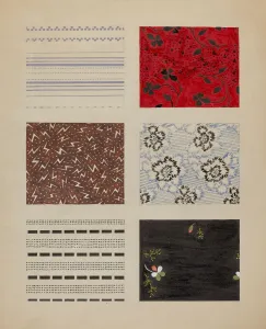 Patchwork Gallery: Quilt Patches, c. 1937. Creator: Dorothy Posten