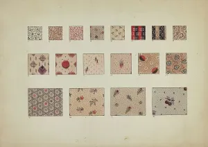 Quilt Prints: Quilt Patches, c. 1937. Creator: Millia Davenport