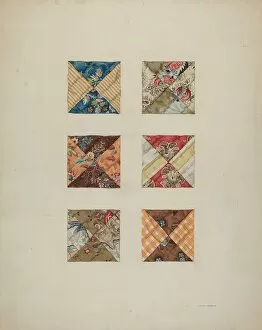 Patchwork Gallery: Quilt Swatches, c. 1938. Creator: John Osbold