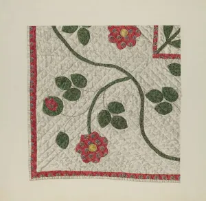 Alice Cosgrove Prints: Quilt - Tulip Pattern, c. 1941. Creator: Alice Cosgrove