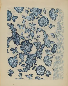 Schaefer Irene Prints: Quilted Bedspread, c. 1936. Creator: Irene Schaefer