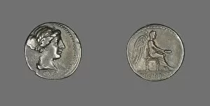 Personification Gallery: Quinarius (Coin) Depicting Liberty, 89 BCE. Creator: Unknown