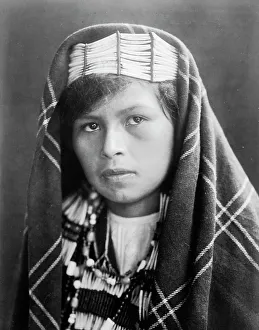 Coast Salish Prints: Quinault female head-and-shoulders portrait