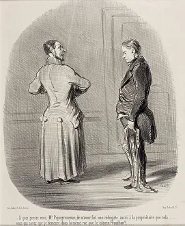 Complaining Prints: A quoi pensez vous, Mr. Piquepruneman... 1849. Creator: Honore Daumier