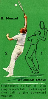 Demonstrating Gallery: R. Menzel - Overhead Smash, c1935. Creator: Unknown
