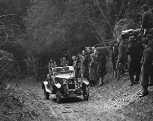 Junior Car Club Prints: R Peatys Singer open 4-seater tourer competing in the JCC Half-Day Trial, 1930