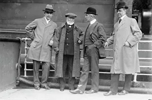 Railing Prints: R.A. Franks, A. Carnegie, W.B. Dickson, 1910. Creator: Bain News Service