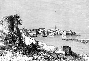 Images Dated 12th February 2008: Rabat and the mouth of the Bu-Regrag river, Morocco, 1895.Artist: Meunier