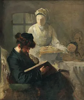 Leopold Prints: At the Rabbi's, 1875-1890. Creator: Leopold Horovitz