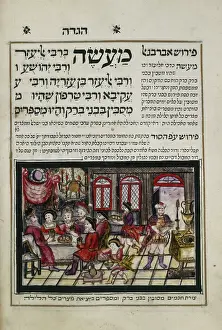 Haggada Prints: The Rabbis of Bene Brak, 1740. Creator: Unknown