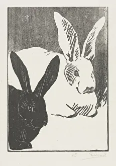 The Rabbits, 1893. Creator: Henri Charles Guerard (French, 1846-1897)