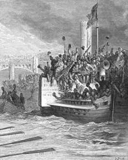 Cheering Gallery: The Race, 1872. Creator: Gustave Doré