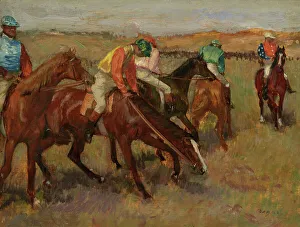 Clark Art Institute Prints: Before The Race, c1882. Creator: Edgar Degas