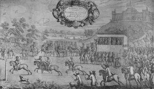 Grandstand Prints: A Race Before Charles II, by Francis Barlow, c1650-1680, (1911). Artist: Francis Barlow