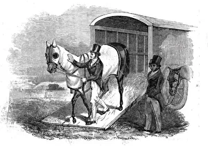 Goodwood Racecourse Prints: Race-horse van, 1844. Creator: Unknown