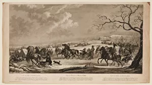 Winter Scene Gallery: Race of sledges at Krasny Kabachok (Little Red Tavern), 1814
