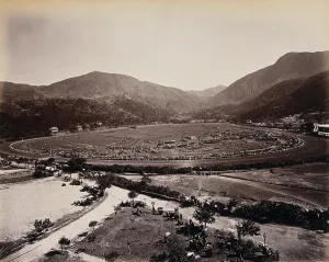 Race Course Prints: The racecourse, Hong Kong, c1873. Creator: William Pryor Floyd
