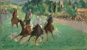 Manet Gallery: At the Races, c. 1875. Creator: Edouard Manet