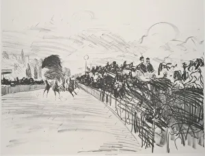 Jockeys Prints: The Races (Les Courses), 1865-72, published 1884. Creator: Edouard Manet