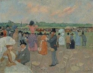 Jean Louis Prints: The Races at Longchamp, c. 1891. Creator: Jean Louis Forain