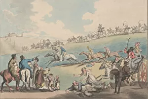 Horse Race Gallery: Racing [The Start], January 1, 1799. January 1, 1799. Creator: Thomas Rowlandson