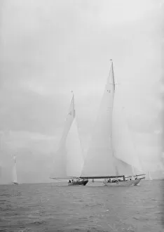 Americas Cup Gallery: The racing yachts Astra and Endeavour, 1936. Creator: Kirk & Sons of Cowes