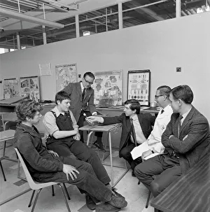 Stanley Tools Prints: Radio interview of schoolboys on a factory visit