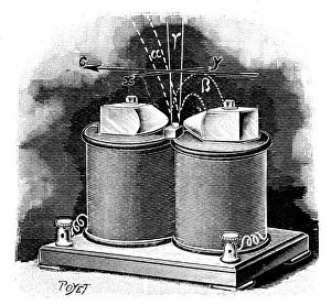 Marie Curie Gallery: Radium experiment, 1904. Artist: Poyet