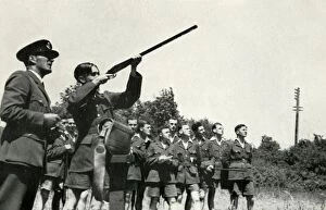 Airman Collection: RAF personnel learning to fire guns during the Second World War, 1941. Creator: Charles Brown