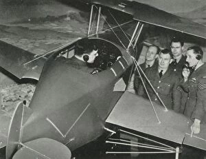 Royal Air Force Gallery: RAF personnel learning to fly in a flight simulator during the Second World War, 1941