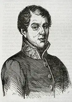 Rafael del Riego, (1784-1823), Spanish general and liberal politician, who played a key role...1853. Creator: Unknown